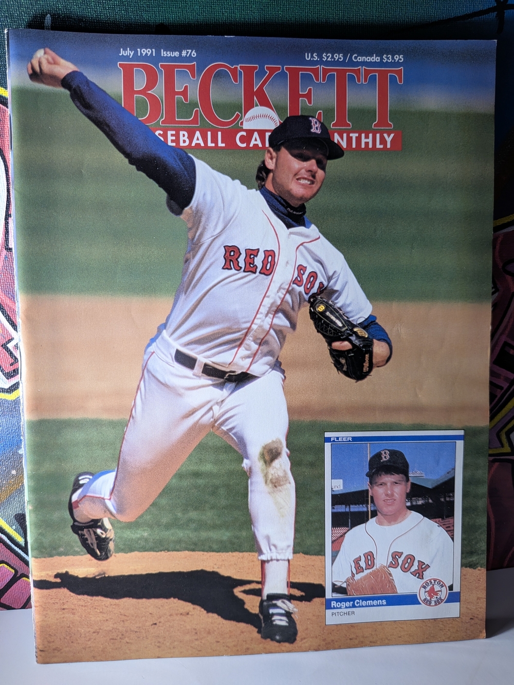 July 1991 ⚾ Roger Clemens, Boston Red Sox — Beckett Baseball Card Magazine 🇺🇸